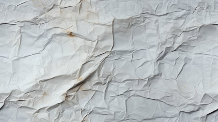 White crumpled paper background. Texture of crumpled paper.の素材