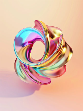 3d render, abstract background, 3d illustration, multicolored wavesの素材