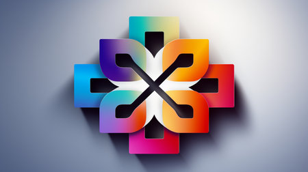 Abstract background with colorful geometric shapes. Vector illustration. Eps 10.の素材