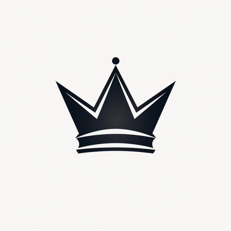 Crown Logo Template vector icon illustration design. Emblem, label, badgeの素材