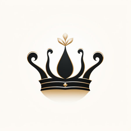 Crown logo template. Luxury royal emblem with crown. Vector illustration.の素材
