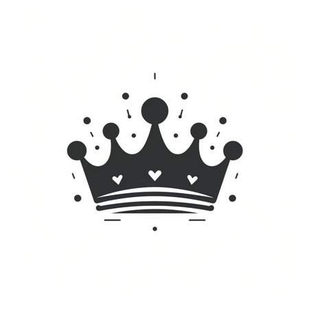Crown icon in flat style. Crown vector illustration on white isolated background.の素材
