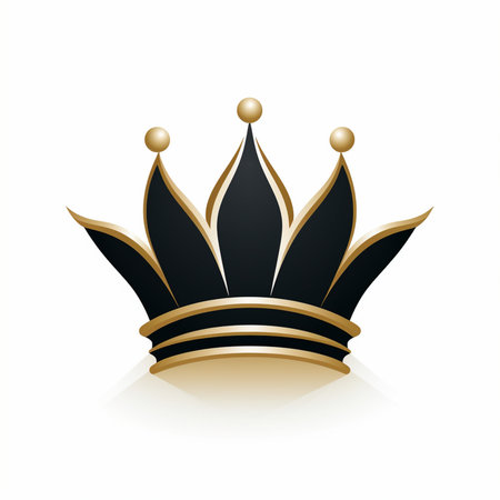 Crown icon. Isolated on white background. Vector illustration.の素材