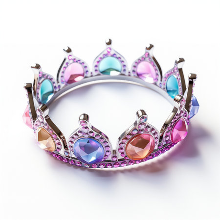 Princess crown isolated on a white background. 3d illustration.の素材