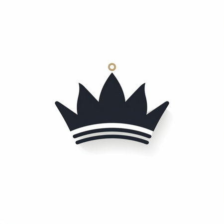 Crown icon. Vector illustration, isolated on a white background.の素材