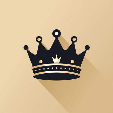 Crown icon. Flat design style. Made in vector illustration.の素材