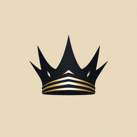 Crown logo template vector icon illustration design. Premium quality symbol.の素材