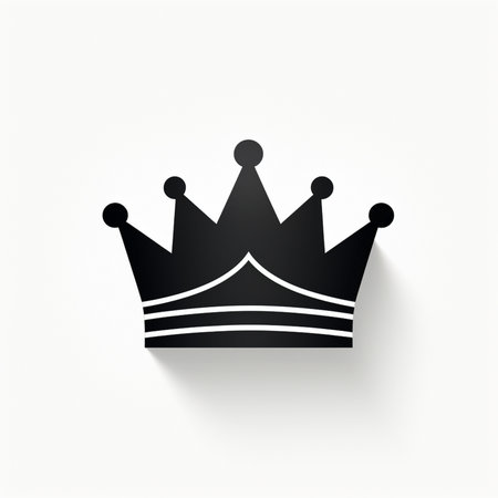 crown black icon on a white background. vector eps 10の素材
