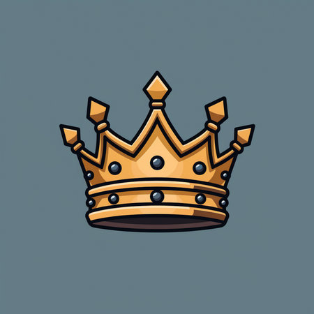 Crown isolated on gray background. Vector illustration. EPS 10.の素材