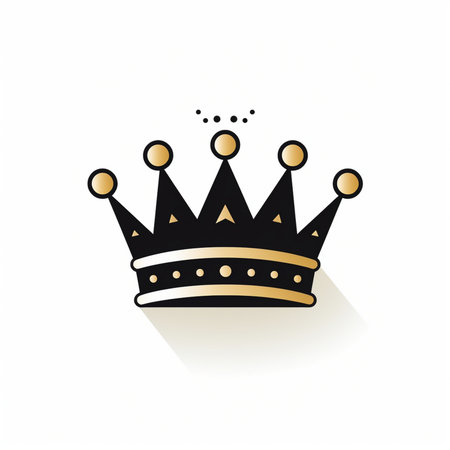 Crown icon isolated on white background. Vector illustration. Eps 10.の素材