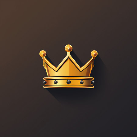 Crown design on dark background. Vector illustration. Eps 10.の素材