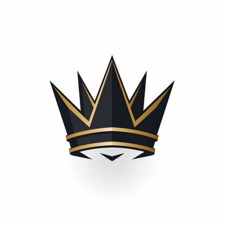 Crown icon on white background. Vector illustration. Eps 10.の素材