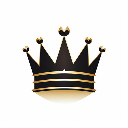 Crown icon. Golden crown on a white background. Vector illustrationの素材