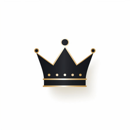 Crown icon. Vector illustration. Isolated on white background.の素材