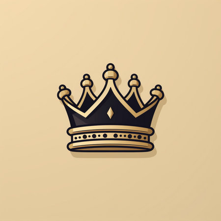 Crown design over beige background,vector illustration eps10の素材