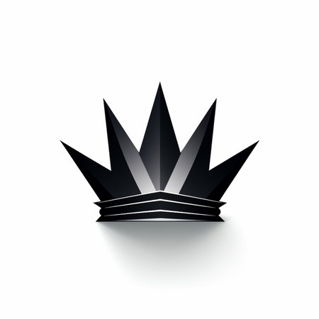 Black crown isolated on white background. Vector illustration. Eps 10.の素材