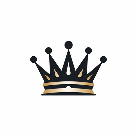 Crown logo design inspiration vector template. Creative king symbol icon.の素材