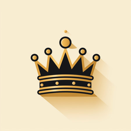 Crown icon. Flat design style. Made in vector illustration.の素材