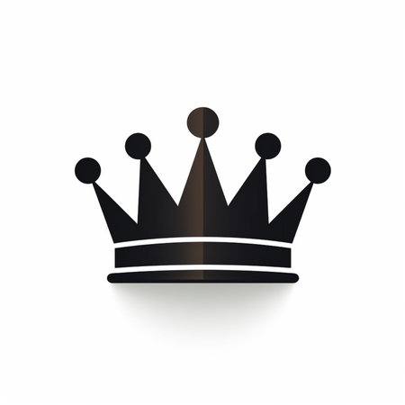 Crown icon isolated on white background. Vector illustration. Eps 10.の素材