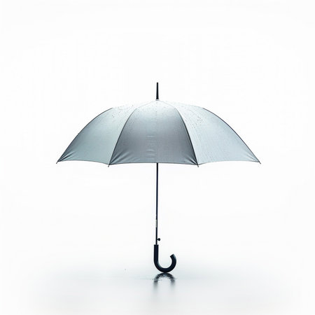 Umbrella isolated on white background. Clipping path included.の素材