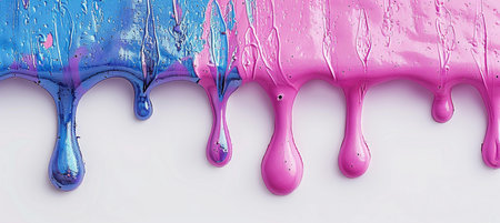 close up of paint leaking on white background with copy space - 3d renderingの素材