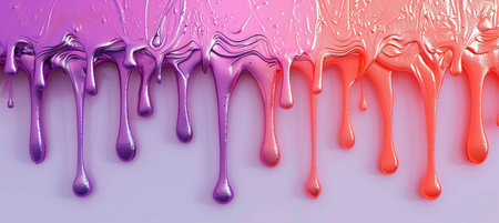 3d rendering of colorful paint dripping on a wall. Abstract backgroundの素材