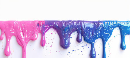 Paint dripping isolated on white background, paint dripping on white backgroundの素材