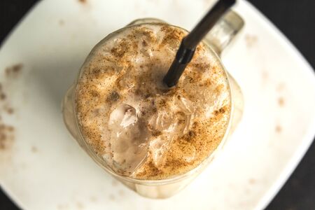 Venezuela juice chicha, rice, milk and cinamonの写真素材