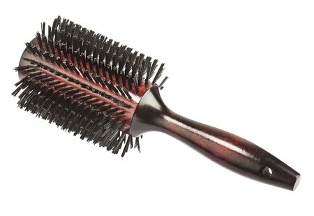 Hair tools, beauty and hairdressing concept - brushes or combs on white backgroundの写真素材