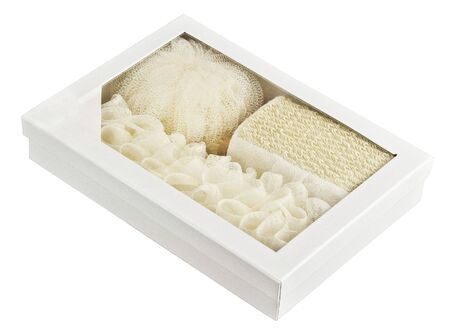 Set of SPA accessories on white background, bath set, home spaの写真素材