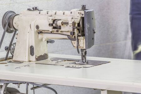 Industrial sewing machine, preparing new lookの写真素材