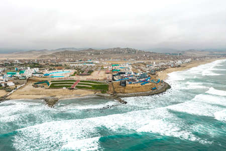 Punta Negra, Peru - July 29 2019, Lima Pan American Games 2019, Surf, Punta Roca Headquarters, Pan American Games Lima 2019のeditorial素材
