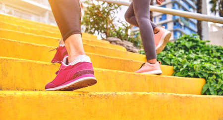 Runner, running shoes closeupの写真素材