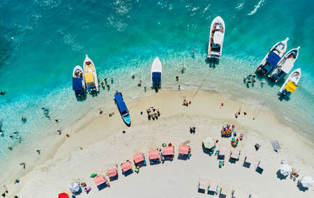 Caribbean island Paradisiacal - Cayo Sombrero - Morrocoy, Venezuela. Aerial View.