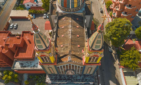 CARACAS, VENEZUELA - MAY 2022, Aerial view of The Sanctuary of Our Lady of Coromoto, church in Capital District, Caracasのeditorial素材
