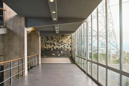 Caracas, Venezuela, May 2022: Inside Cableway station Waraira Repano, Caracas - Venezuela.. Landscape concept.のeditorial素材