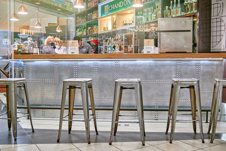 Lima, Peru: Modern bar in Jorge Chavez international airport, Lima Peru.のeditorial素材