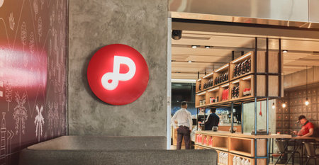 CARACAS, VENEZUELA - 2022: Store Cafe Paramo, a new coffee shop chain in Simon Bolivar Airport, Maiquetia - Venezuela.のeditorial素材