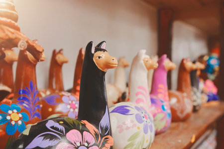 Quinua, Ayacucho, 2023, Colorful Peruvian artisanal traditional village in Quinua, Ayacucho Peru.のeditorial素材