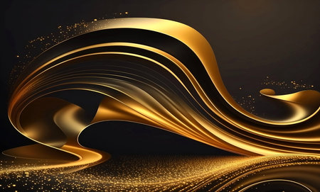 glitter lights grunge background, gold glitter defocused abstract Twinkly Lights Background.の写真素材