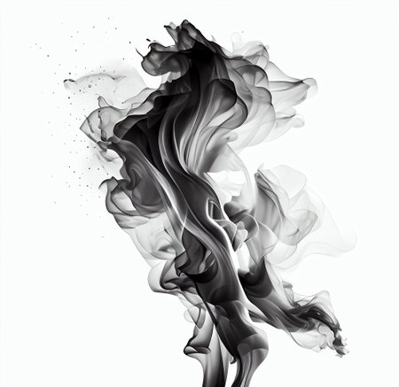 Wisp of Smoke, Close-up Of Smoke Against.の素材