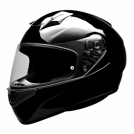Motorcycle full face helmet, concept of head protection.の素材