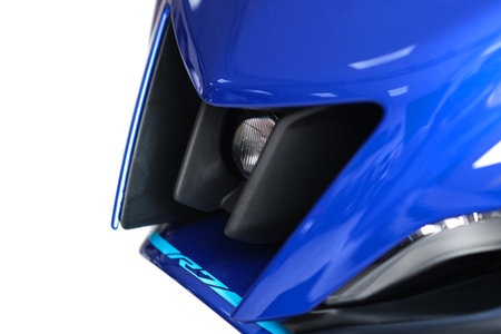 Motorcycles in the showroom Yamaha shop. Yamaha R7 motorcycle, selective focus.のeditorial素材