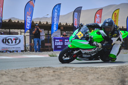 Lima, Peru 2023. Unknown pilots competing in Motopark Santa Rosa CHAMPIONSHIP.のeditorial素材