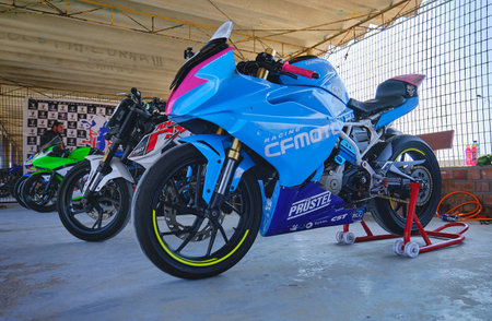 Lima, Peru 2023. Pits repair service in Motopark Santa Rosa CHAMPIONSHIP.のeditorial素材