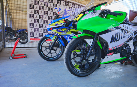 Lima, Peru 2023. Pits repair service in Motopark Santa Rosa CHAMPIONSHIP.のeditorial素材