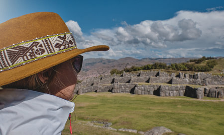 Sacsayhuaman, the former capital of the Inca empire, UNESCO World Heritage Site, Cuzco, Peru, South Americaの写真素材