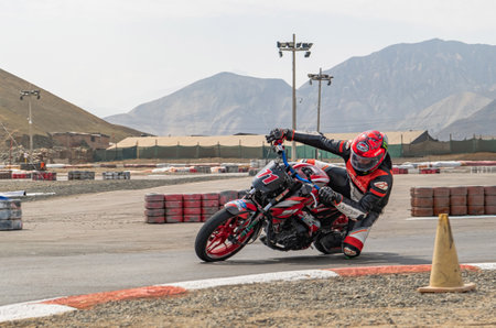 LIMA, PERU. SEPTEMBER 2023. Peruvian Amsoil Cup National Championship 2023, La Chutana Motopark in Lima, Peru.のeditorial素材