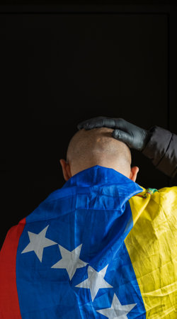 Repression, resistance for democracy in Venezuela, violation of human rightsの写真素材