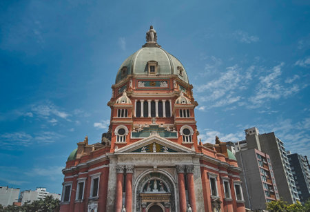 Church of the Immaculate Heart of Mary, located in the historic neighborhood of Magdalena, Peruの写真素材